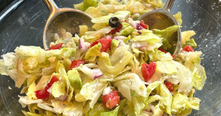 Favorite Italian Green Salad with Avocado