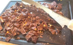 chopped chocolate
