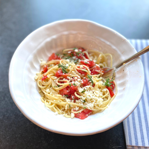 Pasta with Fresh Tomatoes