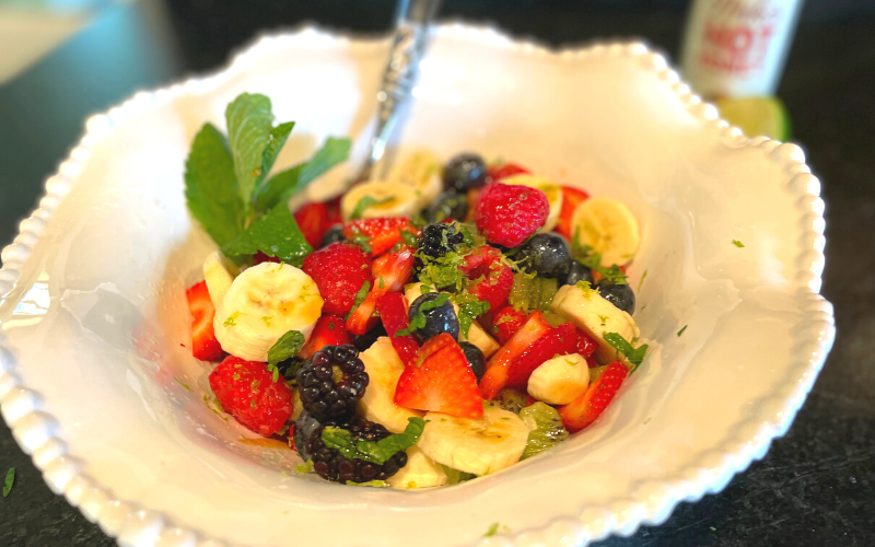 Fruit Salad with Honey Lime Dressing