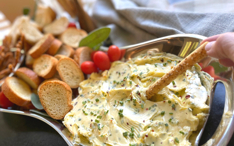 Garlic Chive Butter Board