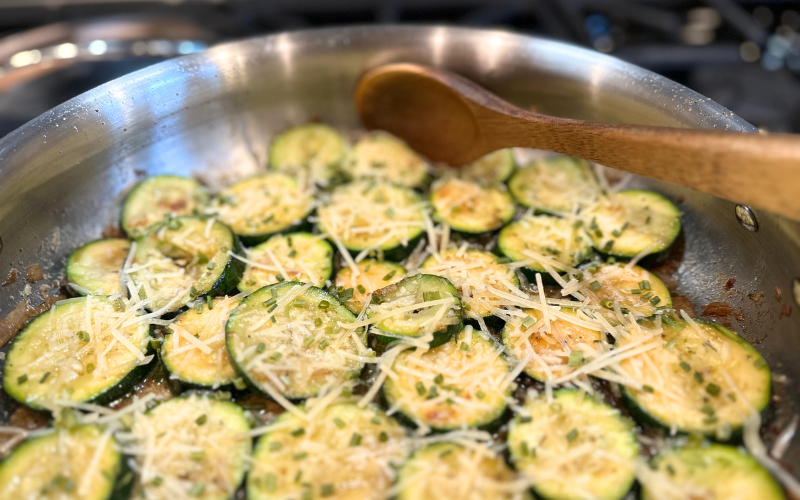 Skillet Zucchini with Parmesan