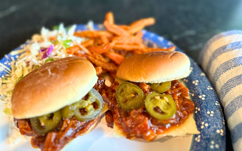 Slowcooker BBQ Pork Tenderloin Sliders