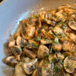 buttery sauteed mushrooms with garlic