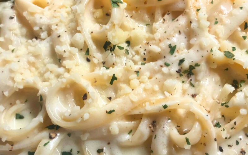 Fettuccine with Four Cheese Sauce