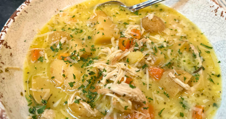 Lemony Chicken and Potato Soup