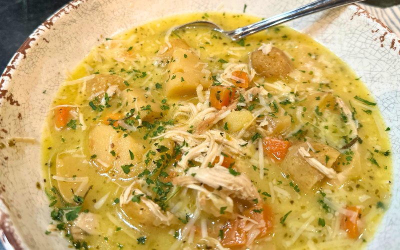 Lemony Chicken and Potato Soup