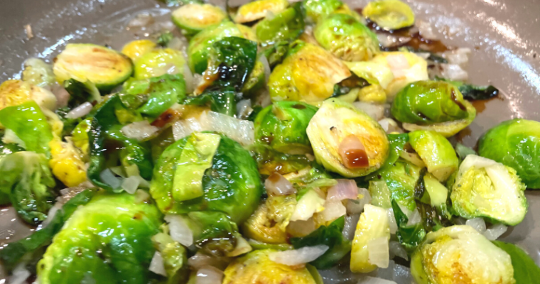 Sauteed Brussels Sprouts with Shallots