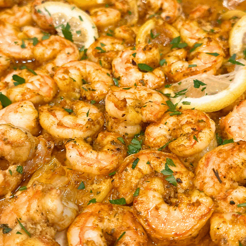 spicy beer baked shrimp